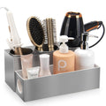Stainless Steel Hair Tool Organizer with 3 Cups and Tray, Silver