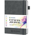 6-Month Undated Fitness Journal and Workout Log, Hardcover, Gray