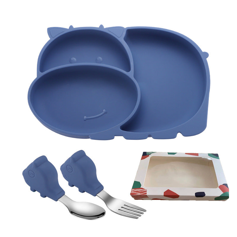 Divided Silicone Suction Plate for Baby Mealtimes, Multiple Options