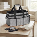Large Wearable Cleaning Caddy with 4 Foldable Dividers, Grey