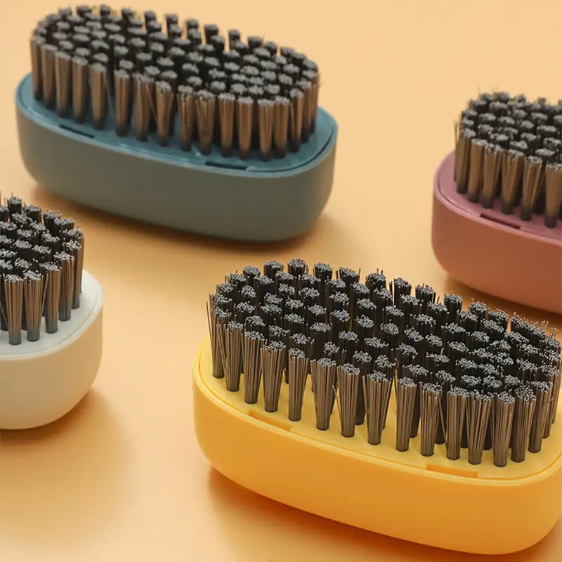 Compact Soft-Bristle Laundry Scrub Brush, 2.17 x 3.94 in