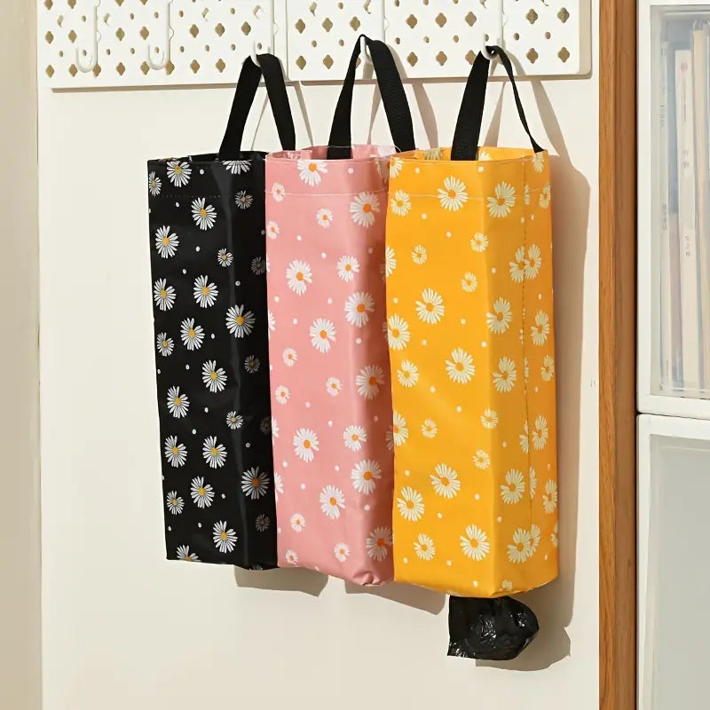Space-Saving Kitchen Grocery Bag Holder, Hanging Fabric Dispenser