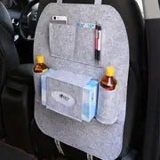 Lightweight Felt Rear Seat Car Organizer, Gray or Black
