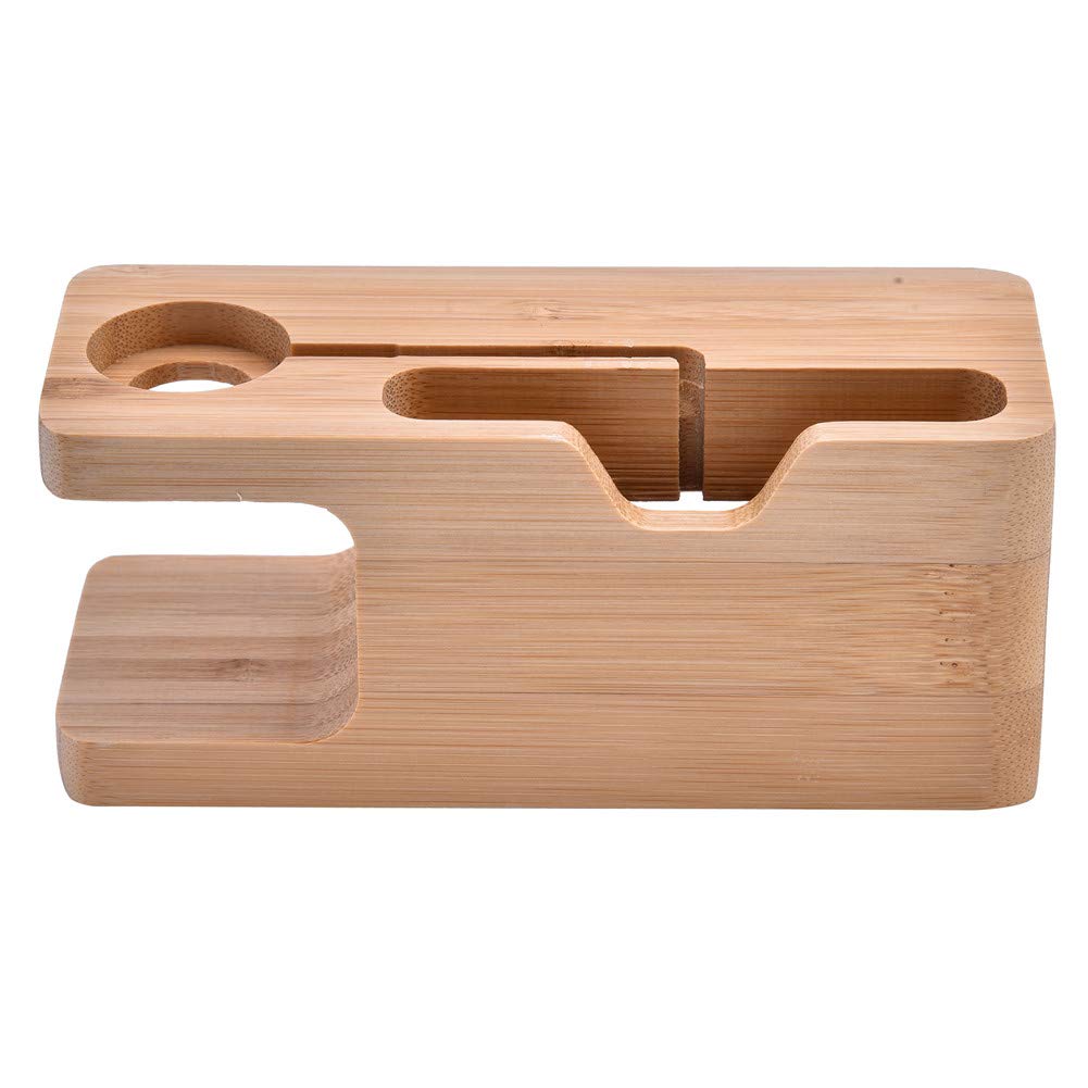 Bamboo Phone and Watch Charging Dock, 14.2 cm