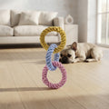 Cotton Rope Ring Dog Tug Toy in Single, Double or Triple Rings
