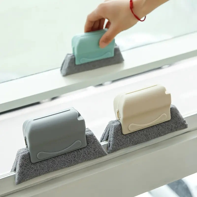 Angled Window Corner Cleaning Brush for Frames and Tracks