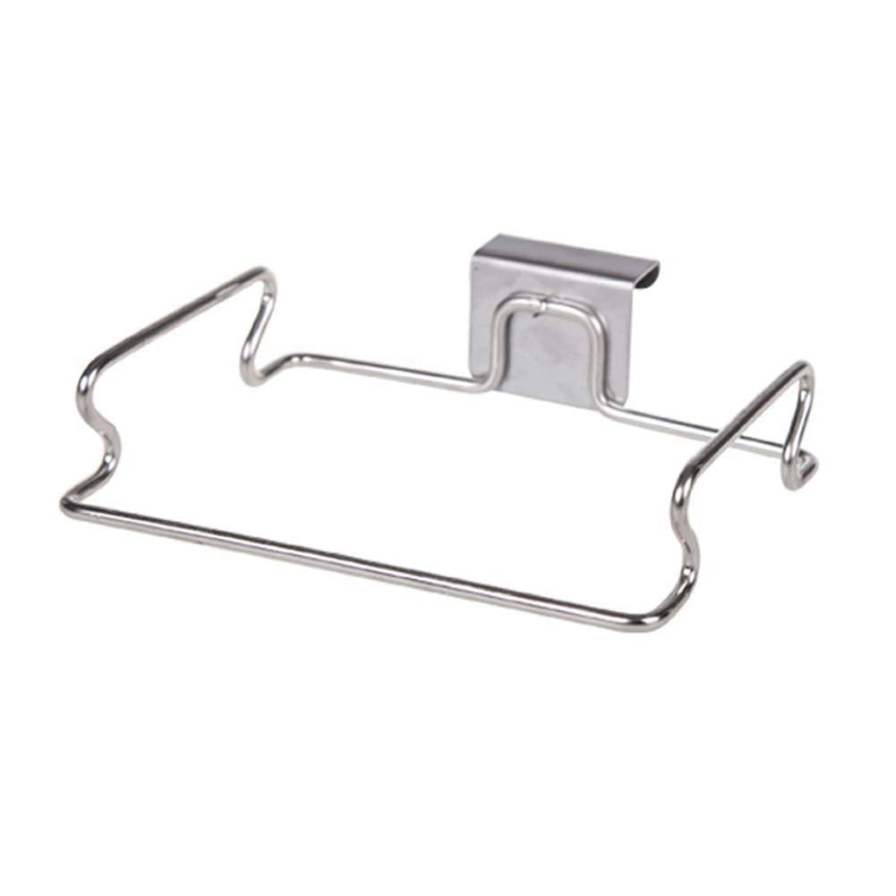 Stainless Steel Hanging Trash Bag Holder for Cabinet Doors
