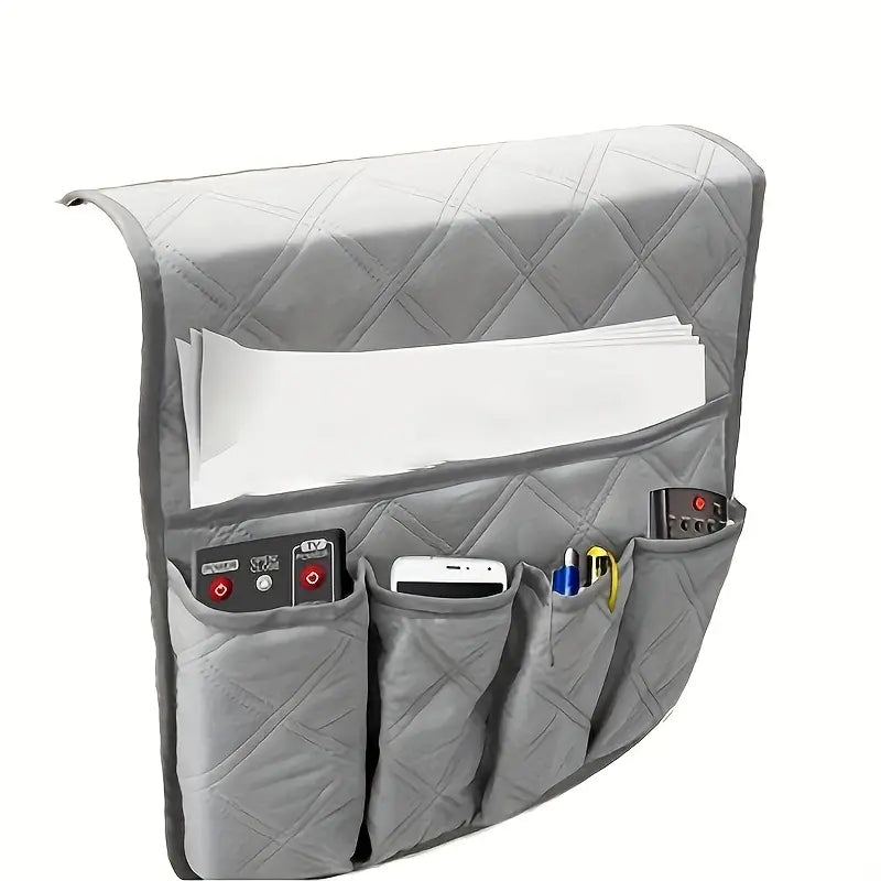 Polyester Sofa Armrest Caddy for Remotes and Books