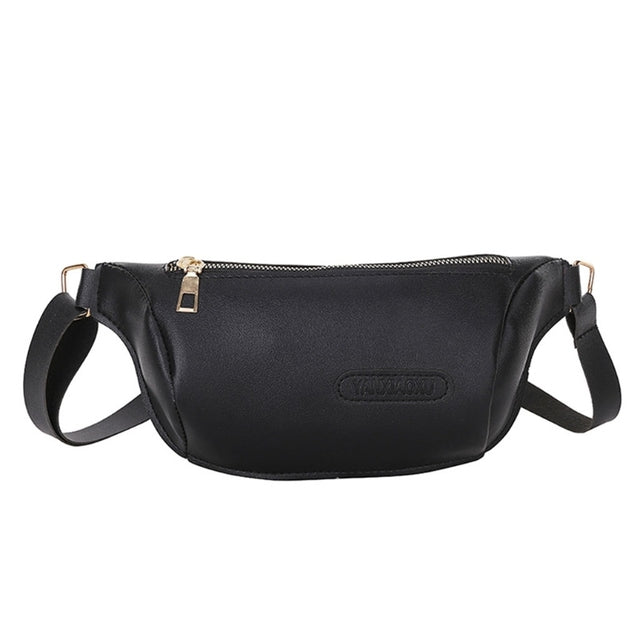 PU Leather Fanny Pack and Chest Bag for Women