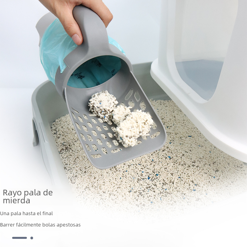 Cat Litter Scoop Kit with Waste Bin and Trash Bag Options