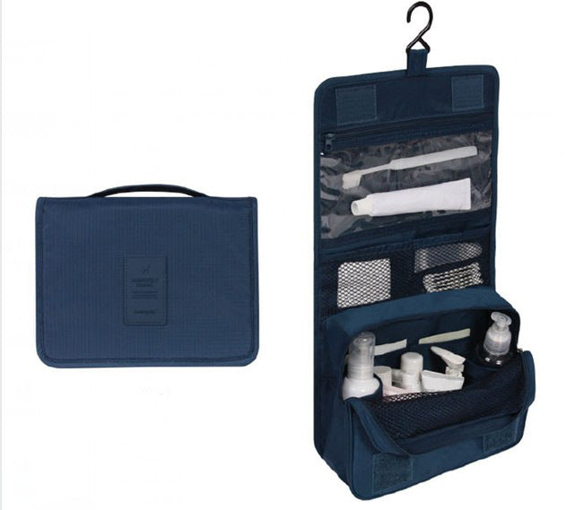 Hanging Oxford Cloth Toiletry Bag with Hook, Travel Makeup Organizer