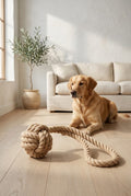 Handmade Natural Hemp Tug Rope Ball Dog Toy