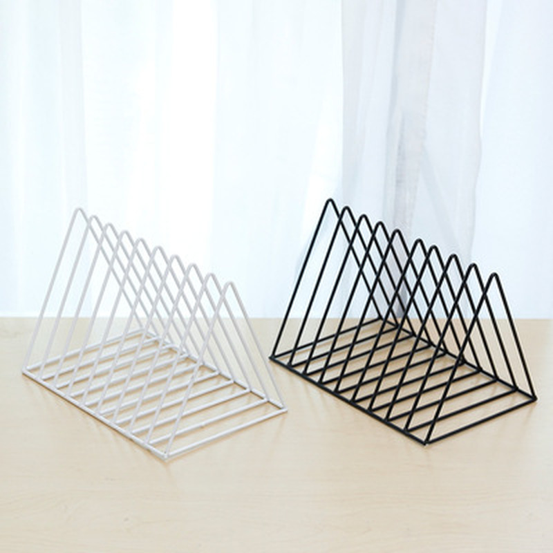 Scandinavian Metal Desktop Book and Magazine Holder, 9 Grid