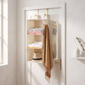 3-Tier Collapsible Hanging Closet Shelves, 2 Pack, Beige