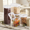 Flip-Lid Clear Food Storage Containers, 5-Piece Set