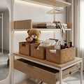 Woven Seagrass Storage Baskets with Handles, 3 Sizes, Natural
