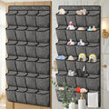 Over-the-Door Shoe Organizers, 48 Pockets, Set of 2, Black