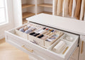 Cotton Linen Drawer Organizer with Compartments, 5 Sizes