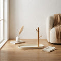 3-Tier Solid Wood Key Tray Catchall for Entryway Table