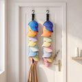 8-Clip Adhesive Cap Organizer for Up to 16 Hats and Beanies