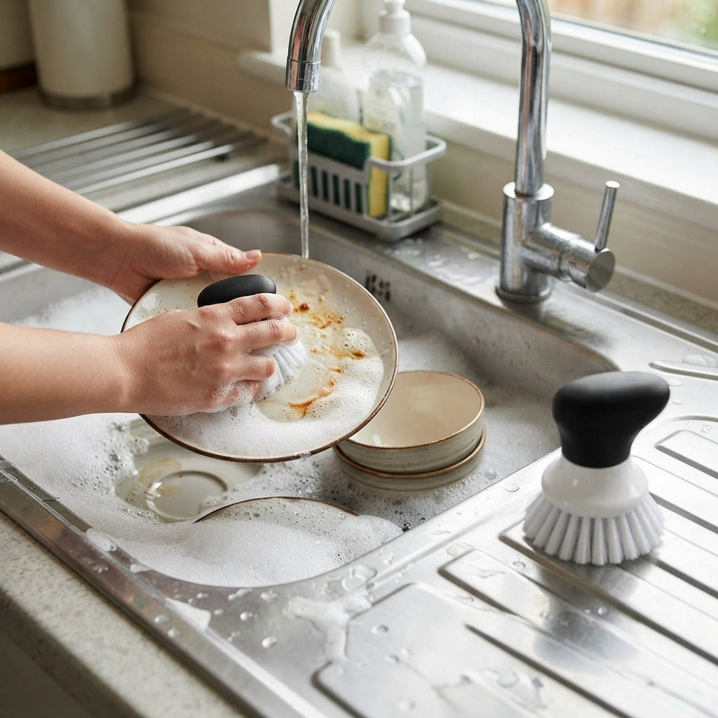 Palm Dish Scrub Brushes with Ergonomic Grip, 2-Pack