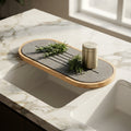 Quick-Dry Diatomaceous Earth Sink Caddy with Bamboo Tray