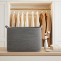 Extra-Large Cotton Rope Blanket Basket, 108L, Dark Grey
