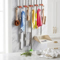 No-Drill Stainless Steel Mop and Broom Holder