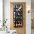 Over-the-Door Shoe Organizer with 24 Mesh Pockets, Black