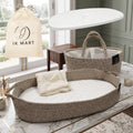 Cotton Rope Baby Changing Basket with Foam Pad, 29.5 in, Brown