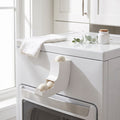 Magnetic Dryer Ball Holder with Curved Track, White