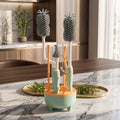 4-in-1 Rotating Silicone Bottle Brush with Drying Rack