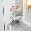 No-Drill Triangle Corner Shelf, ABS, 20 x 6.5 cm