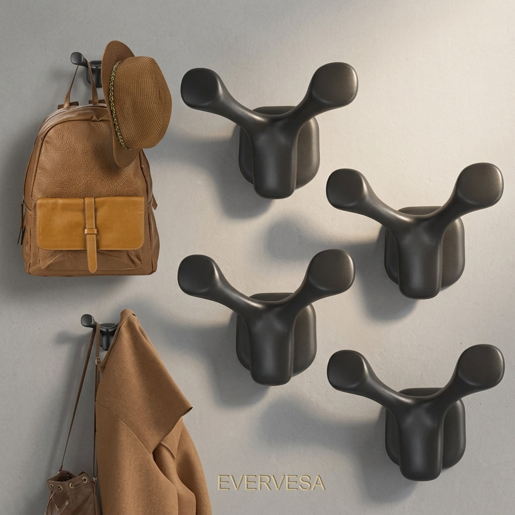 Heavy-Duty Rubber-Coated Magnetic Hooks, 4-Pack
