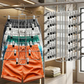 6-Tier Space-Saving Metal Pants Hangers with Clips, 4 Pack, Silver