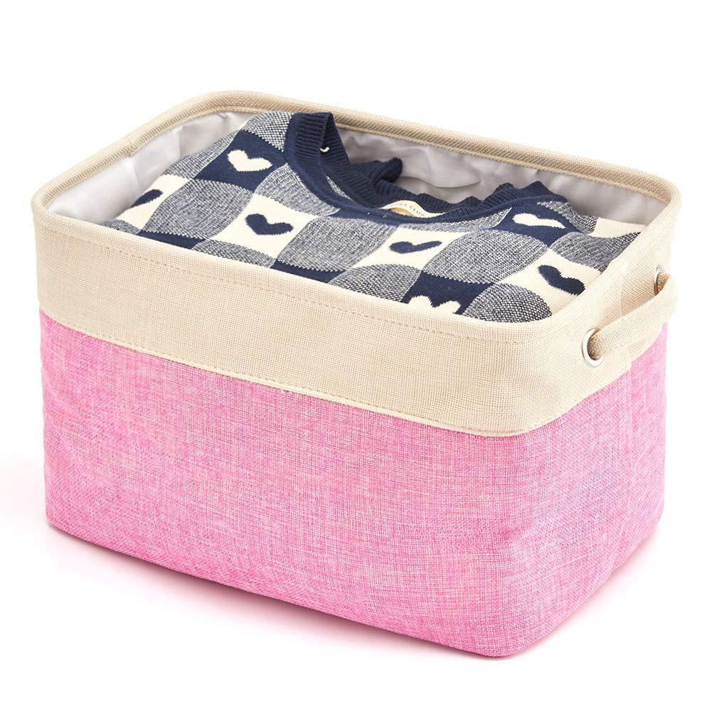 Collapsible Cotton Linen Storage Box for Toys and Sundries