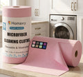 Tear-Away Microfiber Cleaning Cloth Roll, 11.8 x 11.8 in, 75 Sheets, Pink