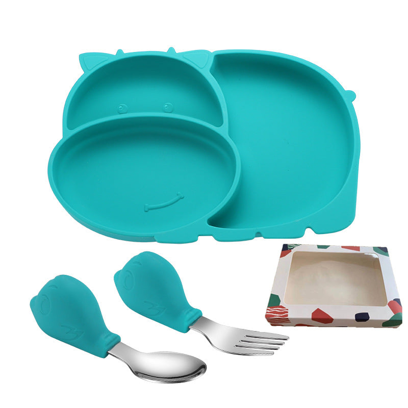 Divided Silicone Suction Plate for Baby Mealtimes, Multiple Options