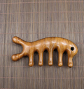 Golden Sandalwood Five-Tooth Scalp Massage Comb, Multiple Shapes
