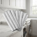 Washable Microfiber Flat Mop Pads, 14.2 x 4.3 in, 6-Pack
