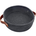Small Handcrafted Cotton Rope Catchall Basket, XS, Dark Grey