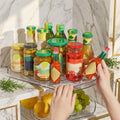 Clear Rectangular Lazy Susan Fridge Turntable, 15.67 in