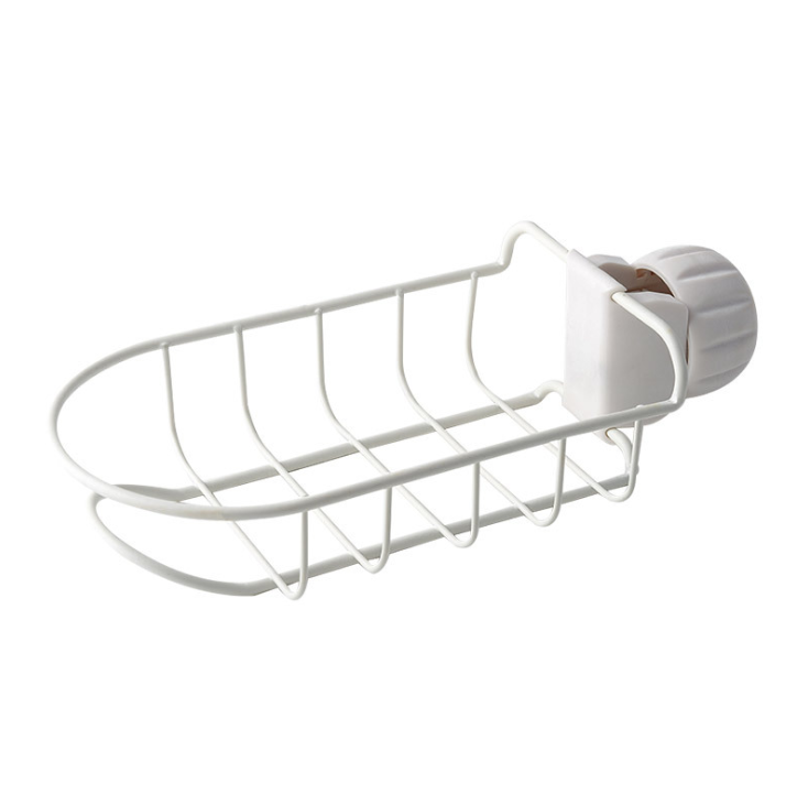 Sink Organizer Basket with Drain Tray, White, Black or Gold