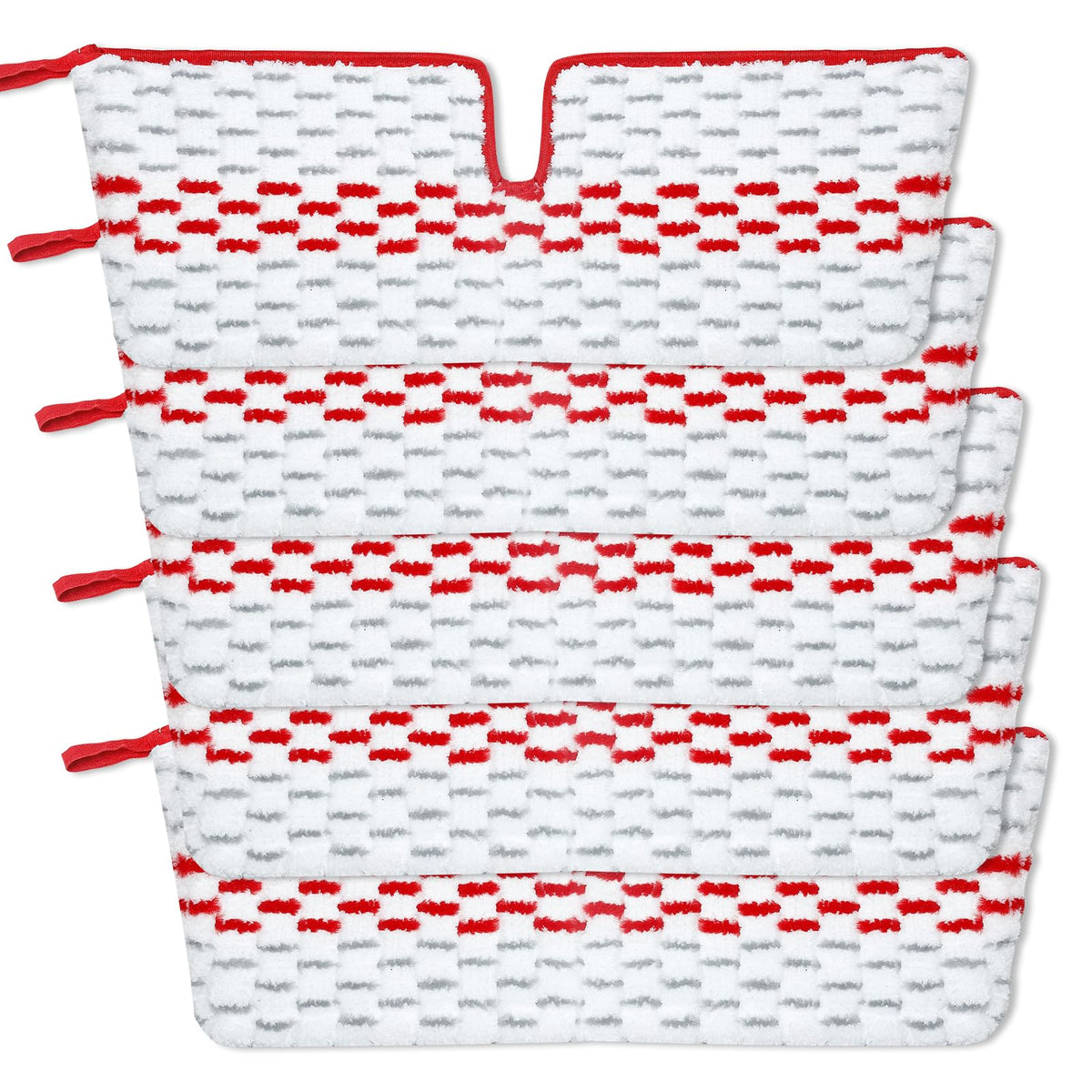 Double-Sided Washable Flip Mop Pads, 5-Pack