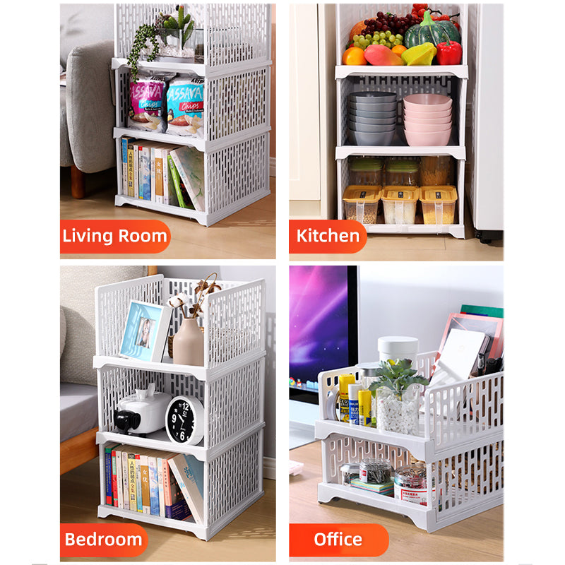 Pull-Out Wardrobe Basket Rack, Tool-Free Install