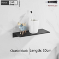 No-Drill Thickened Aluminum Wall Shelf, Holds Up to 15 kg