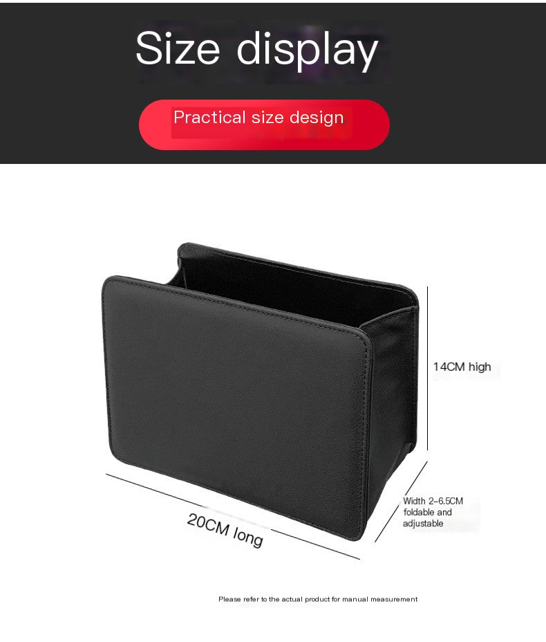 Leather Car Trash Can and Storage Box
