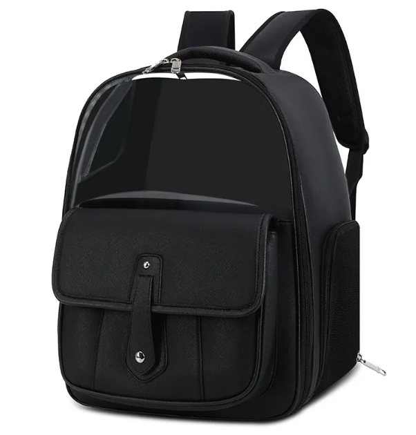 PU Cat Carrier Bag with Breathable Mesh Panels