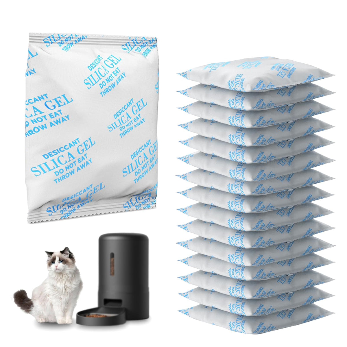 Pet Food Desiccant Bags for Feeders and Containers, 16 Pack
