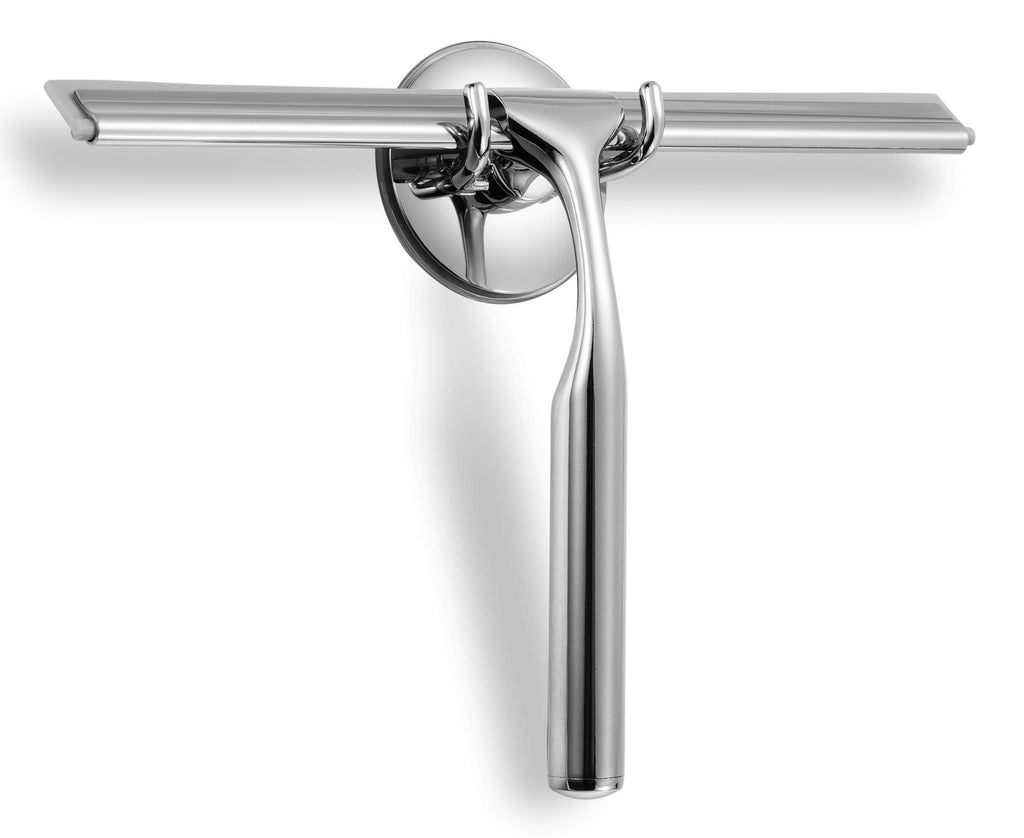 Stainless Steel Shower Squeegee with Suction Hook, Chrome